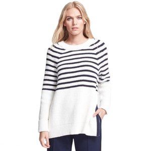 Kate Spade Aura Striped Side Zip Sweater Small